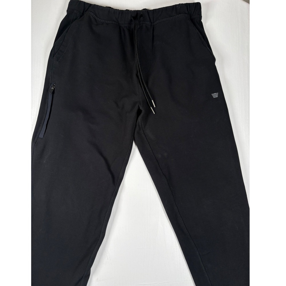 Mack Weldon Ace Sweatpants Mens Large Black French Terry Joggers Pockets Sporty